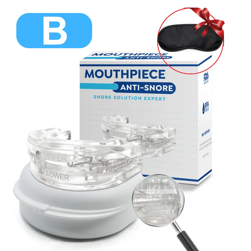 Anti-Snoring Mouthpiece Adjustable Anti Snoring Mouth Guard Sleeping Devices Bruxism Snoring Stopper Improve Sleep Mouthpiece