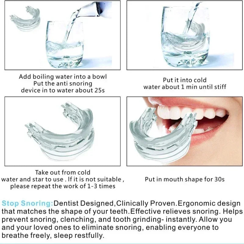 Anti Snoring Bruxism Mouth Guard Teeth Bruxism Sleeping Apnea Guard Anti Snore Mouthpiece Snoring Device To Stop Snoring